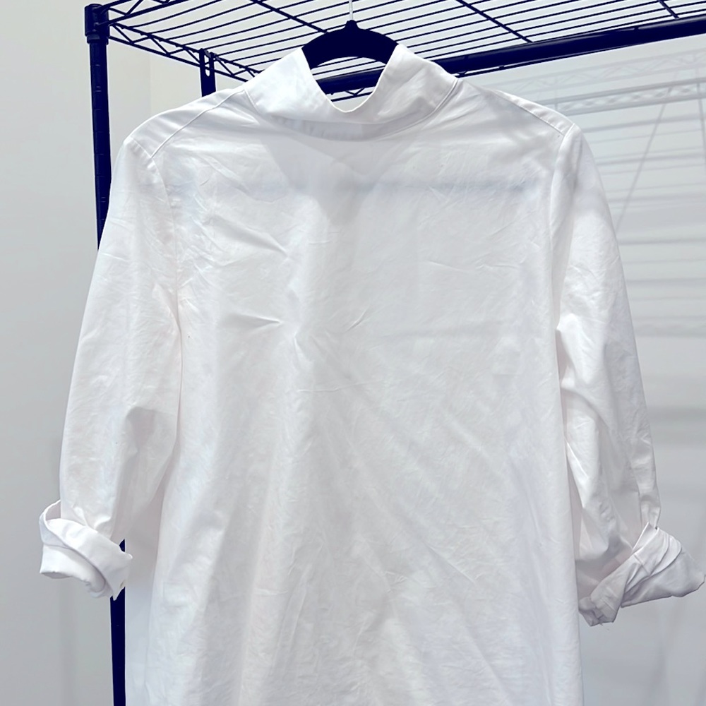 White apron maternity top